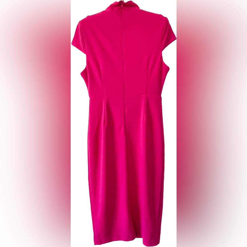 ππNWT ALEXIA ADMOR CAROLINA TIE-NECK CAP SLEEVE SHEATH MIDI DRESS Sz XSπππ - Picture 7 of 13